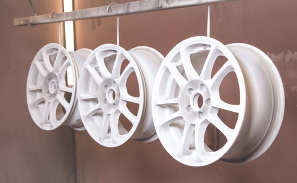 Powder coated finished parts